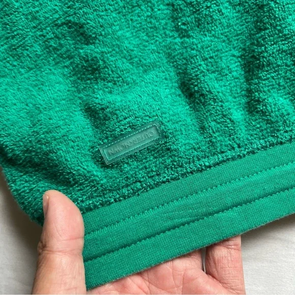 OUTERKNOWN green terry cloth knit high rise elastic waist drawstring shorts - Picture 5 of 7